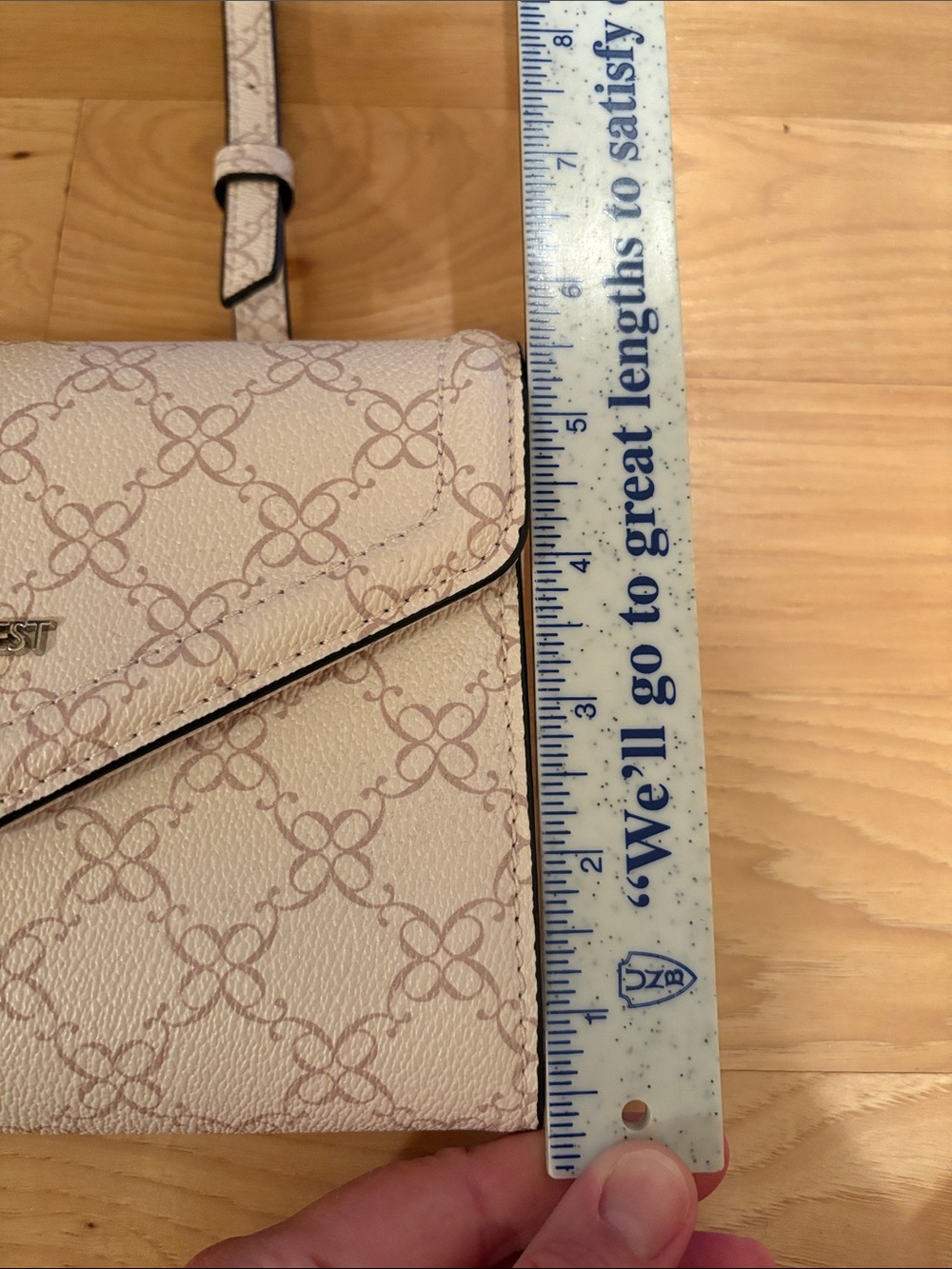 Nine West Cream Patterned Crossbody - Picture 3 of 8